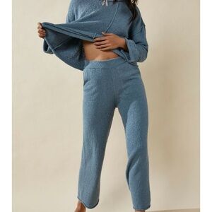Free People Blue Sweater Set